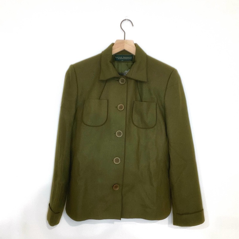 Harve Benard Vintage Women's Green Wool Coat